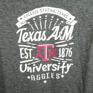 Tops - Texas A&M Aggies Women's V-Neck T-Shirt (Charcoal) Tops - Texas A&M Aggies Women's V-Neck T-Shirt (Charcoal)